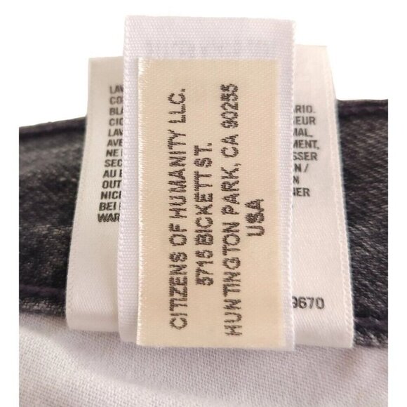 Agolde Jamie Straight Leg Jeans With Raw Edge Hem Size 30 East Village $195 - Picture 13 of 13